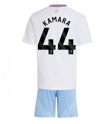 Aston Villa Boubacar Kamara #44 Segunda Equipación Niños 2024-25 Manga Corta (+ Pantalones cortos)